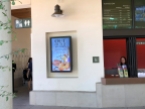 Digital signage in the front entrance courtyard area.