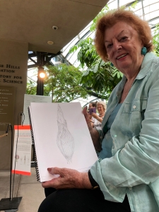 BAGSC member Tania Norris with her Li'l Stinky sketch.